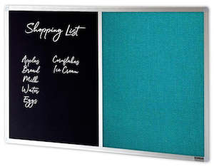 Combination Fabric Pinboard and Chalkboard - 10 Sizes