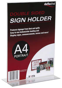 Brochure Holders: A4 Upright Double Sided Portrait Menu/Sign Holder