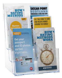 DLE 6 Pocket 2 Column Free Standing/Wall Mounted Brochure Holder