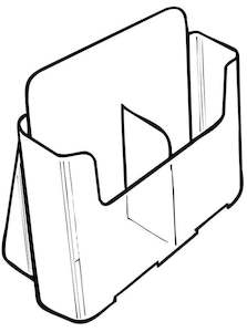 DLE One Tier Two Pocket Free Standing Brochure Holder