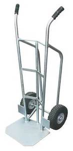 High Capacity Heavy Duty Zinc-plated Hand Trolley with Pneumatic Wheels