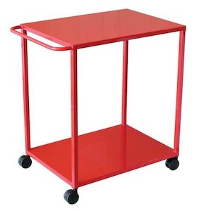 Two Level Steel Shelf Trolley - with Flat Shelves