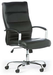 Monza Highback Executive Chair in Back PU Leather