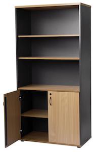 Classroom Administration Furniture: Firstline Wall Unit with Half Doors