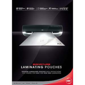 Business Machines Accessories: GBC Signature A4 80 Micron Gloss Laminating Pouches 100PK