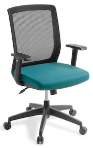 Mesh: Media Boardroom Mesh Back Chair with Reupholstered Seat
