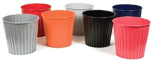 Waste And Recycle Bins: Fluted Metal Office Waste Bin