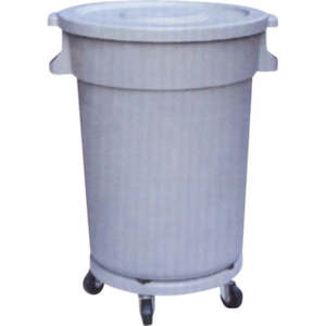 Waste And Recycle Bins: Mobile Waste Bin with Flat Lid - 120 Litre