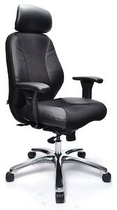 Buro Everest Executive Chair in Black Leather & Mesh