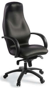 Executive And Boardroom Chairs: Silhouette Executive Chair in Black Leather