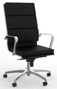 Moda Highback Executive Chair in Black Leather