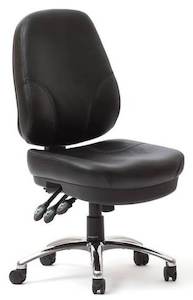 Executive And Boardroom Chairs: Plymouth 3 Lever Executive Chair in Black Leather