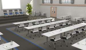 Team Flip Table & Chairs Training Room Package