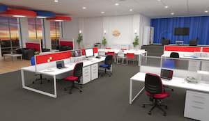Anvil Shared Desk & Workstation Office Furniture Package