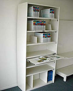 Shelving: Roll-out Work Shelf for Panel Shelving System