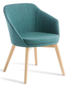 Reception Loungers Soft Seating: Talia Visitor Chair with Natural Beech Timber Base