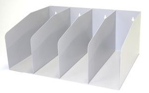 Metal Desk Filing Tray - 4 Compartments - 2 Colours