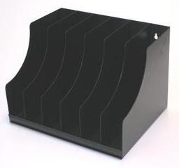 Document Holders Desktop Organisers: Metal Vertical Desk Filing Tray - 6 Compartments - 2 Colours