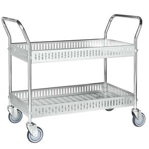 Red Hot Super Specials: Mesh Steel 2 Level Basket Trolley