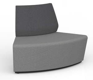 Reception Loungers Soft Seating: Motion Loop Inner Curved Lounger with Backrest