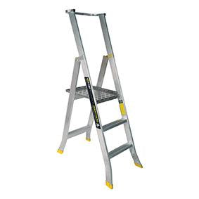 Safety Steps Step Ladders: Warthog 3 Step Aluminium Platform Ladder
