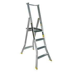 Warthog 4 Step Aluminium Platform Ladder