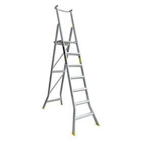 Safety Steps Step Ladders: Warthog 7 Step Aluminium Platform Ladder