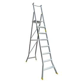 Safety Steps Step Ladders: Warthog 8 Step Aluminium Platform Ladder