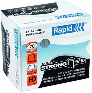 Staplers Hole Punches: Rapid 9/10 Staples - Box of 5000