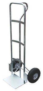 Hand Trolleys: Heavy Duty Zinc-plated Hand Trolley with Pneumatic Wheels