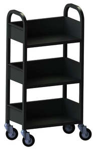 Library Book Trolley - Three Shelf Types