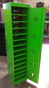 Laptop & Device Single Door Storage Cabinets - with Charging Capability