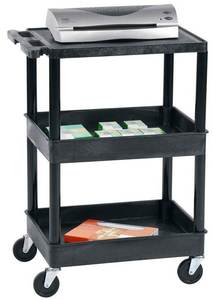 Three Level Tuffy Presentation Trolley with Two Tub Shelves