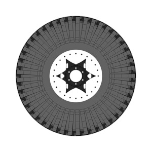 16" DIY Beadlock Kit - 6pt Curved Star