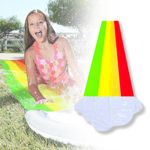 Toys Games: Inflatable Rainbow Lawn Water Slide