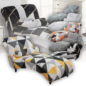 Sofa Covers: Printed Chaise Lounge Cover & Pillowcase Set