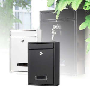 Office Supplies Postage And Mailing Supplies: Wall Mounted Steel Mailbox Lockable