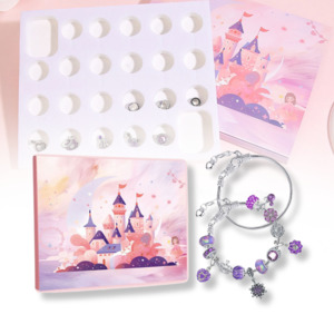 24 DAYS Christmas Advent Calendar Charm Bracelet Making Kit