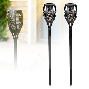 Home Living Home Appliances Outdoor Lighting: Hollow Carved Solar Flickering Flame Lights