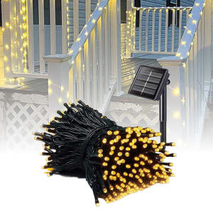 Home Living Home Appliances Outdoor Lighting: Solar-Powered Christmas LED String Lights