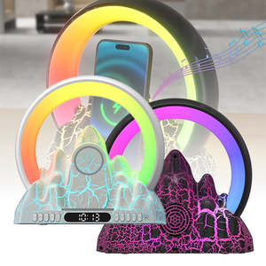 Home Living Home Decor Lighting Lamps: Sunrise Alarm Clock Lamp with Wireless Charger