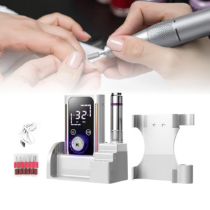 Portable 45000 RPM Rechargeable Electric Nail Drill File for Salon & Home