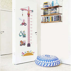 Home Living Home Decor Wall Art: Height Kids Wall Sticker Tower Crane