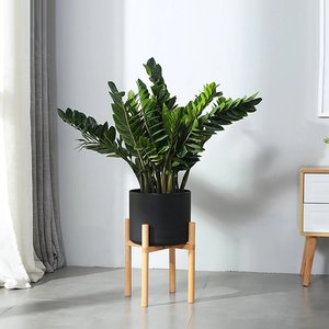 Home Living Home Decor Indoor Pots Planters: Modern Flower Pot With Display Potted Rack Black