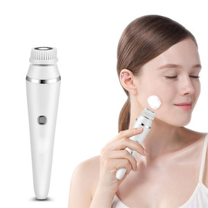 Beauty Health Bath Body Skincare Sets: Facial Cleansing Brush with 4 Brush Heads
