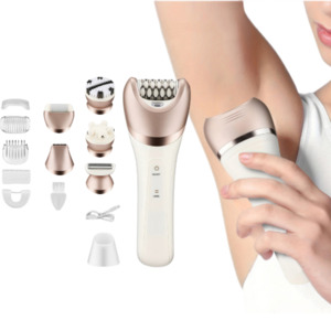 Beauty Health Mens Grooming Hair Clippers Trimmers: Six-in-One Women's Electric Cordless Shaver