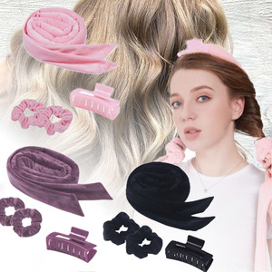 Heatless Hair Curler with Hair Clip & Ties