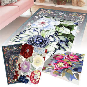 Home Living Home Decor Rugs: Flower Pattern Floor Mat