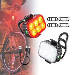USB Rechargeable Bike Light Set