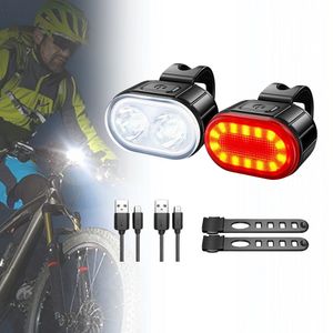Sports Outdoors Cycling Bike General Accessories: Rechargeable Bicycle Front and Taillight Bike Lights